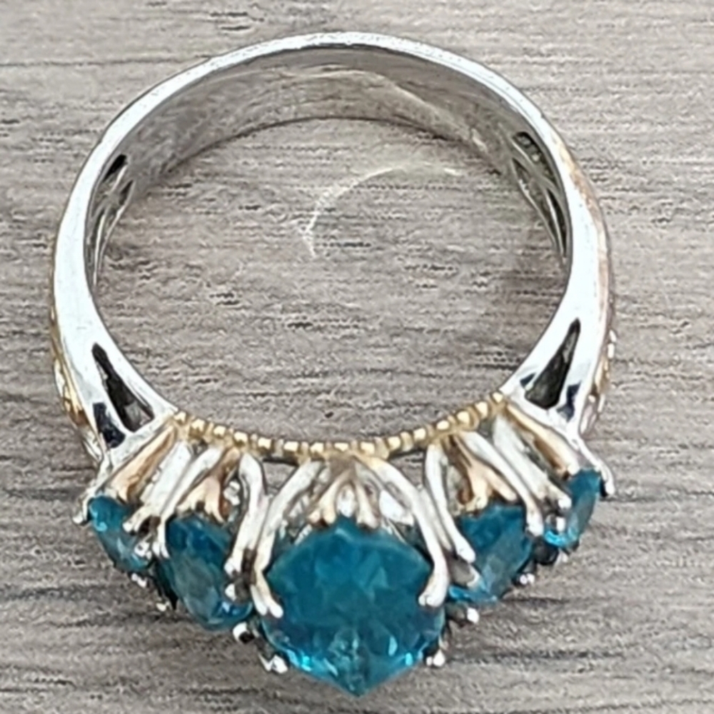 Michael Valitutti Paraiba Topaz Marquis Ring - Picture 6 of 13